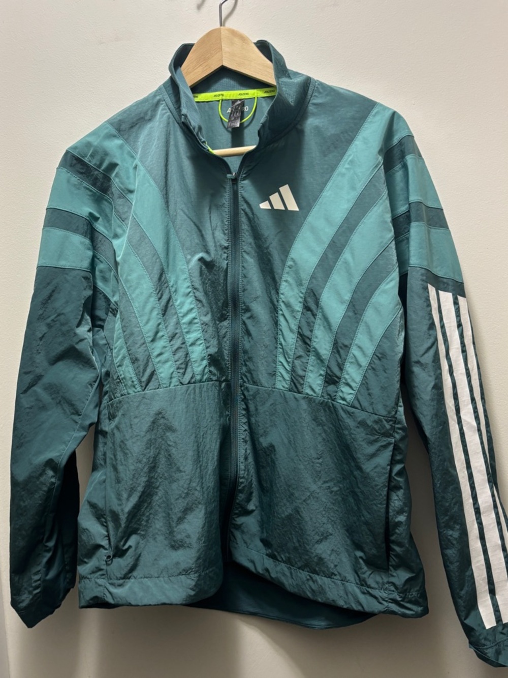 adidas Teal Green Adizero Running Jacket EUC size small